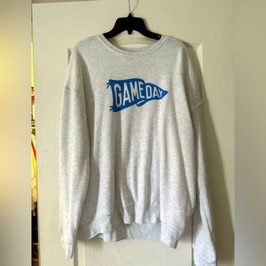 Oat Collective light gray, very comfortable sweatshirt. Titled Game Day!
